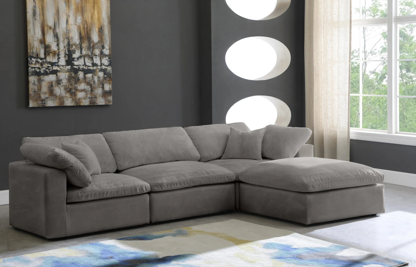 Cozy 3 Seater Modular Universal Corner Feather Filled