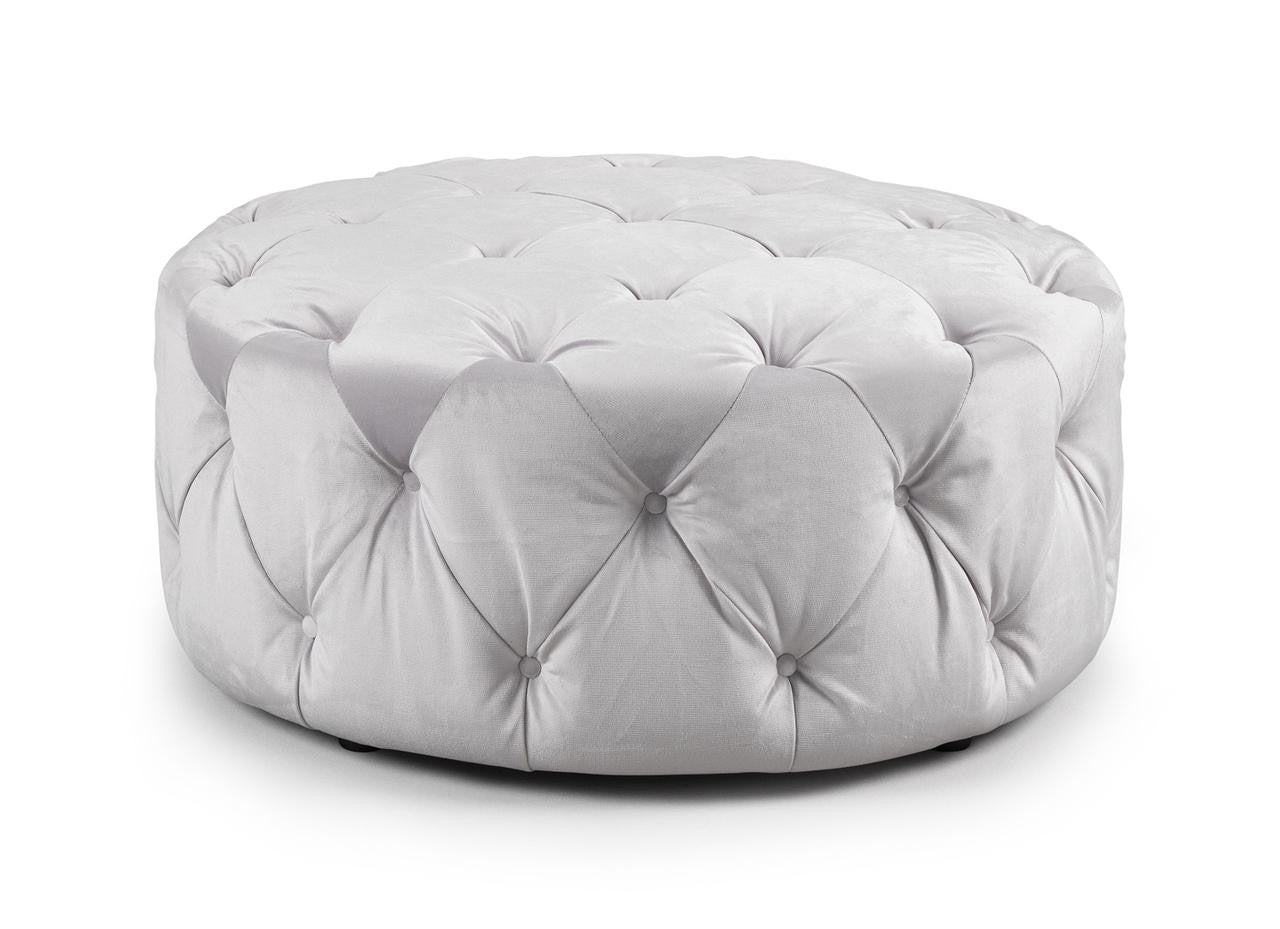 Paris Chesterfield round footstool