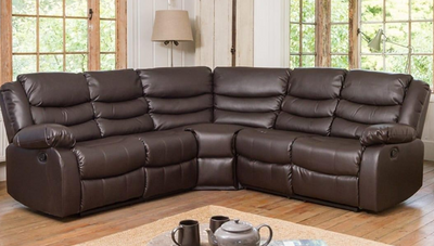 Roma Corner recliner Black/Grey/