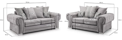 Verona Scatterback Sofa Grey 3+2 Set