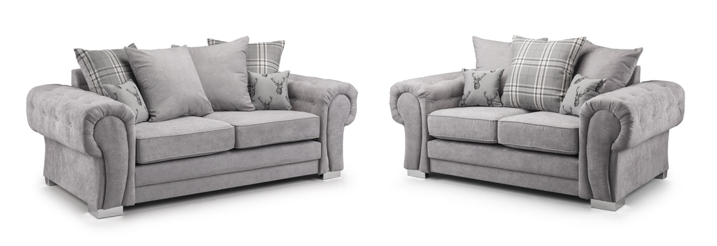 Verona Scatterback Sofa Grey 3+2 Set