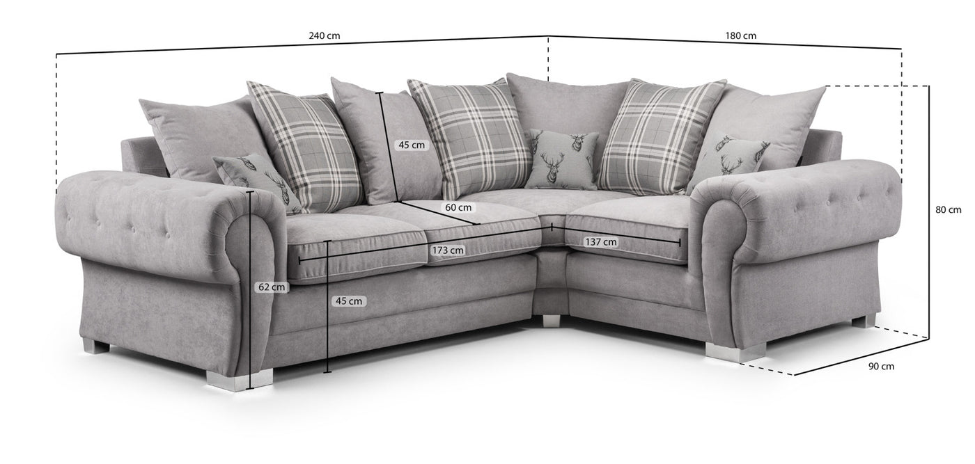 Verona Scatterback Right Hand Facing Corner Sofa