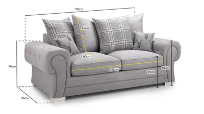 Verona Scatterback 3 Seater Sofabed