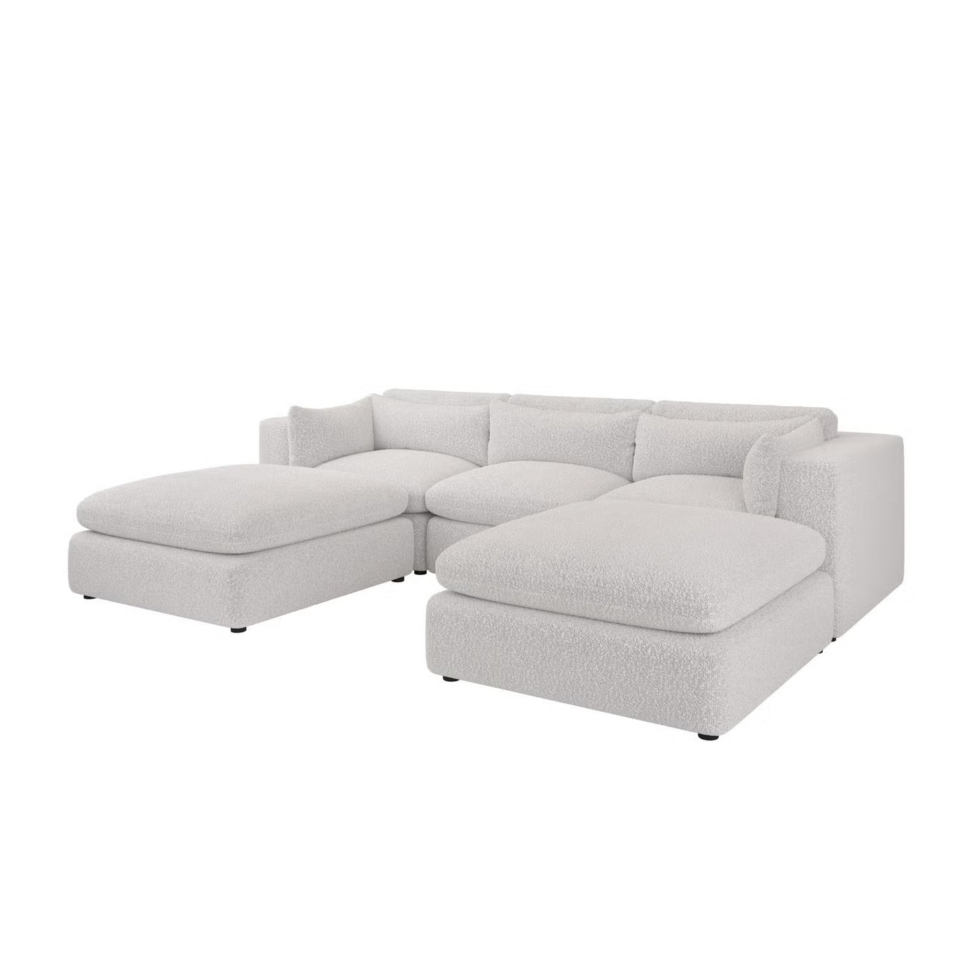 Cloud Boucle U shaped sofa feather filled