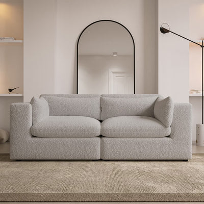 Cloud Boucle 2 Seater Modular Sofa Feather Filled