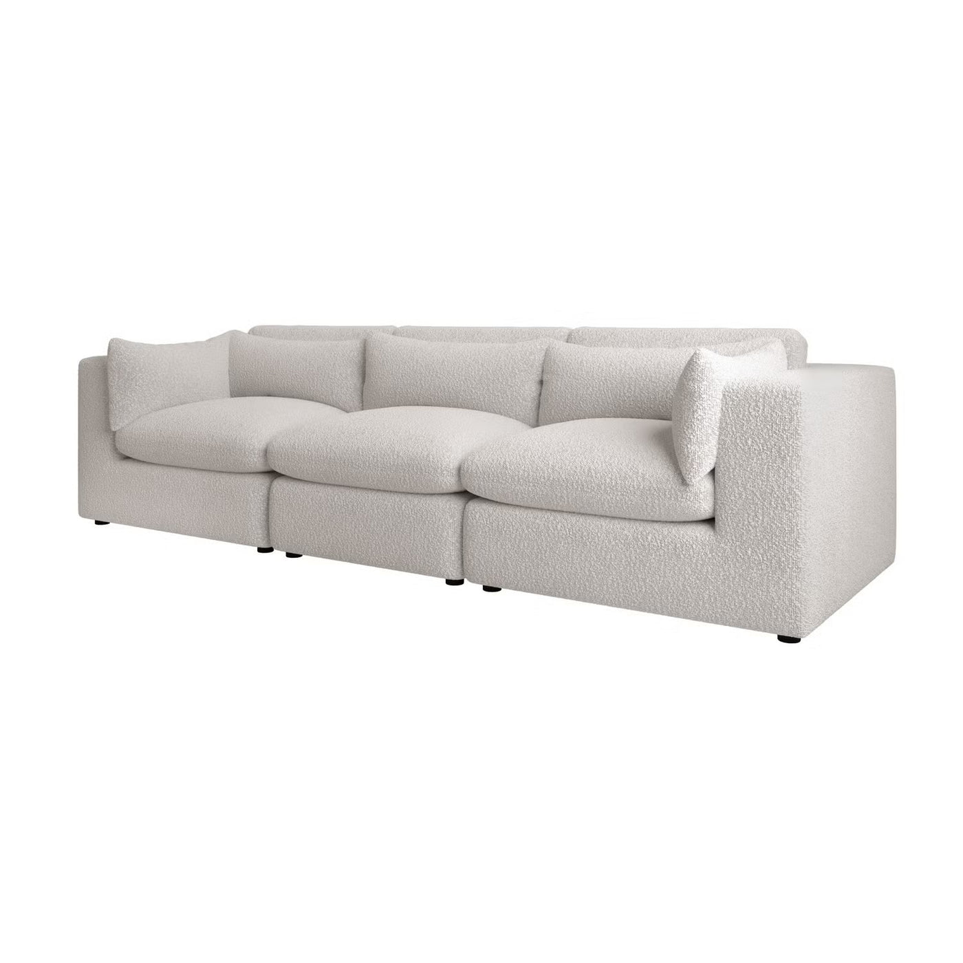 Cloud Boucle 3 Seater modular sofa feather filled