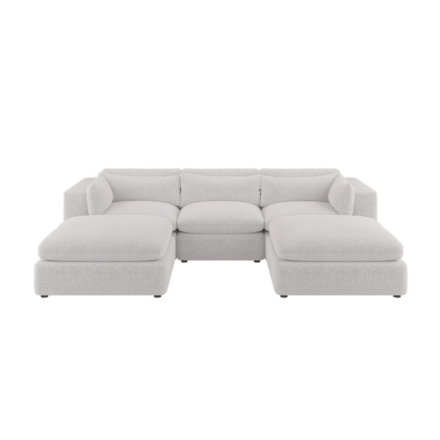 Cloud Boucle U shaped sofa feather filled