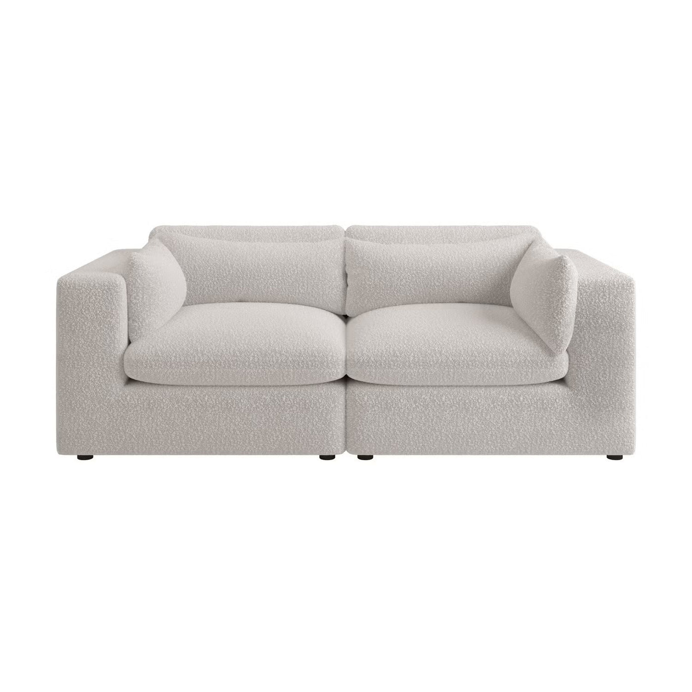 Cloud Boucle 2 Seater Modular Sofa Feather Filled