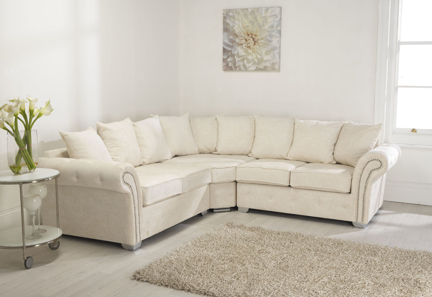 Oxford corner sofa cream