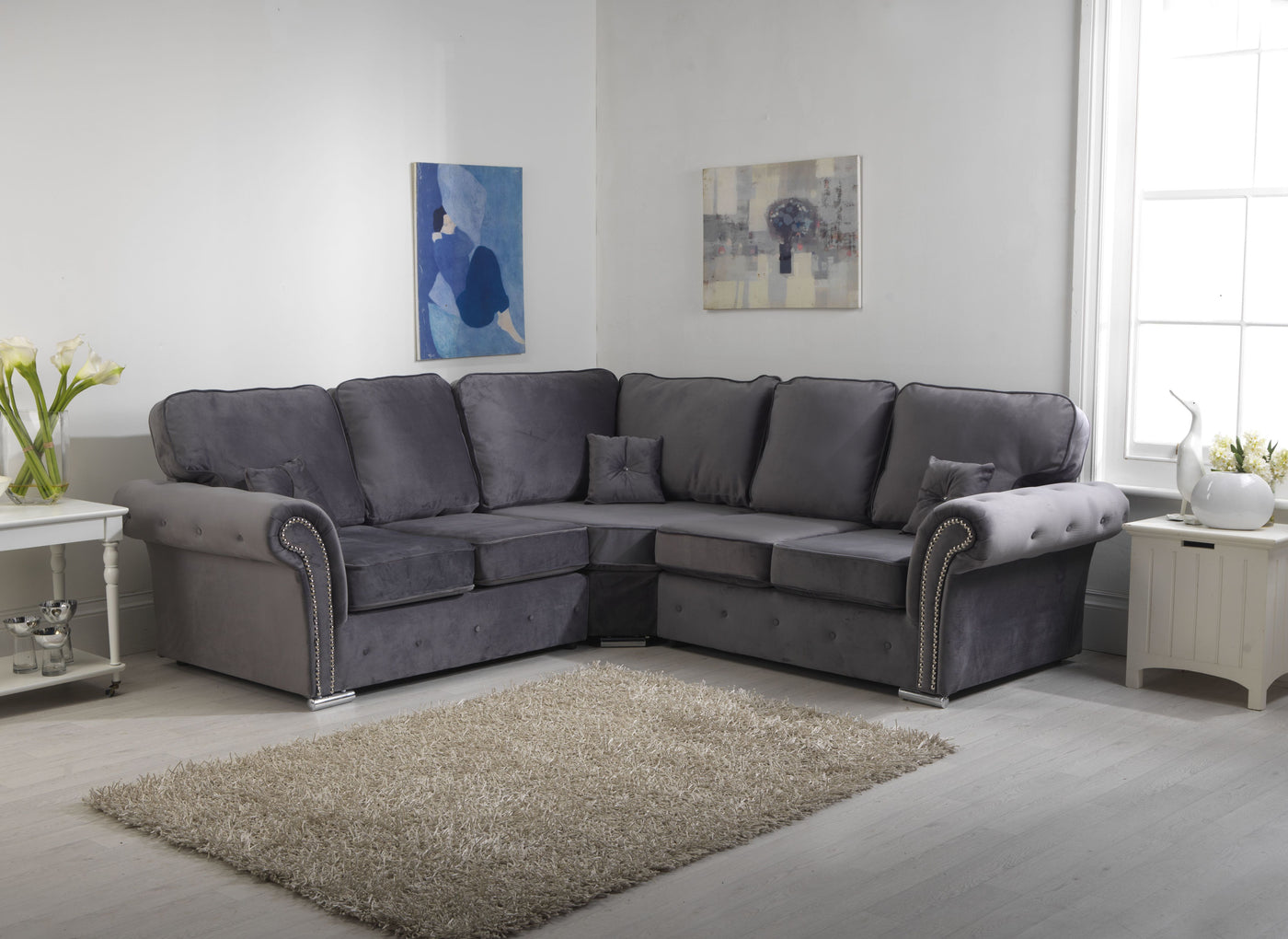 Oxford Corner Sofa grey Fullback