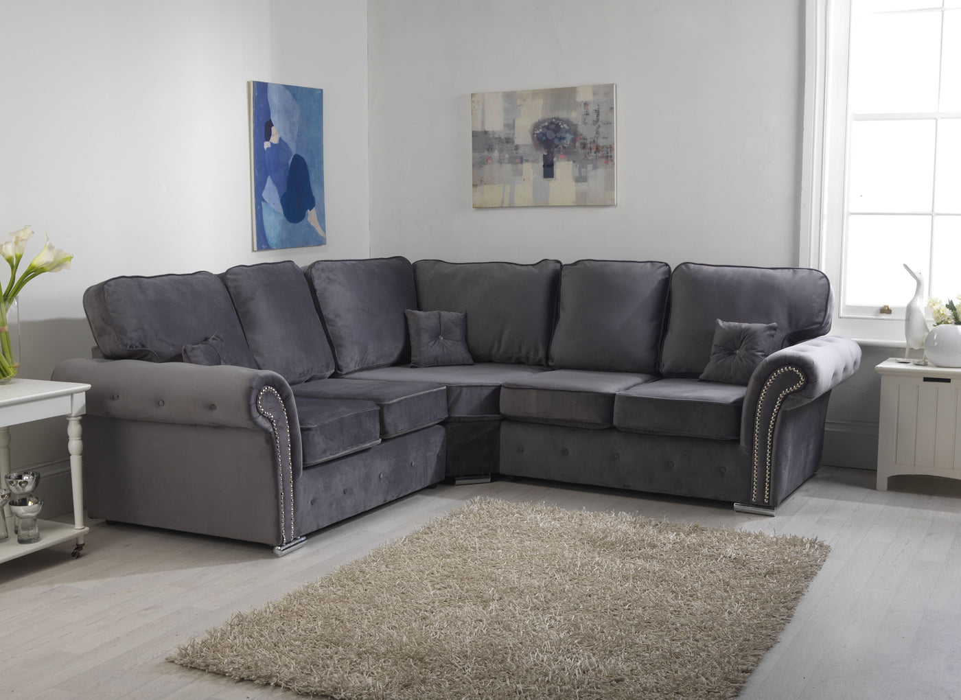 Oxford Corner Sofa grey Fullback