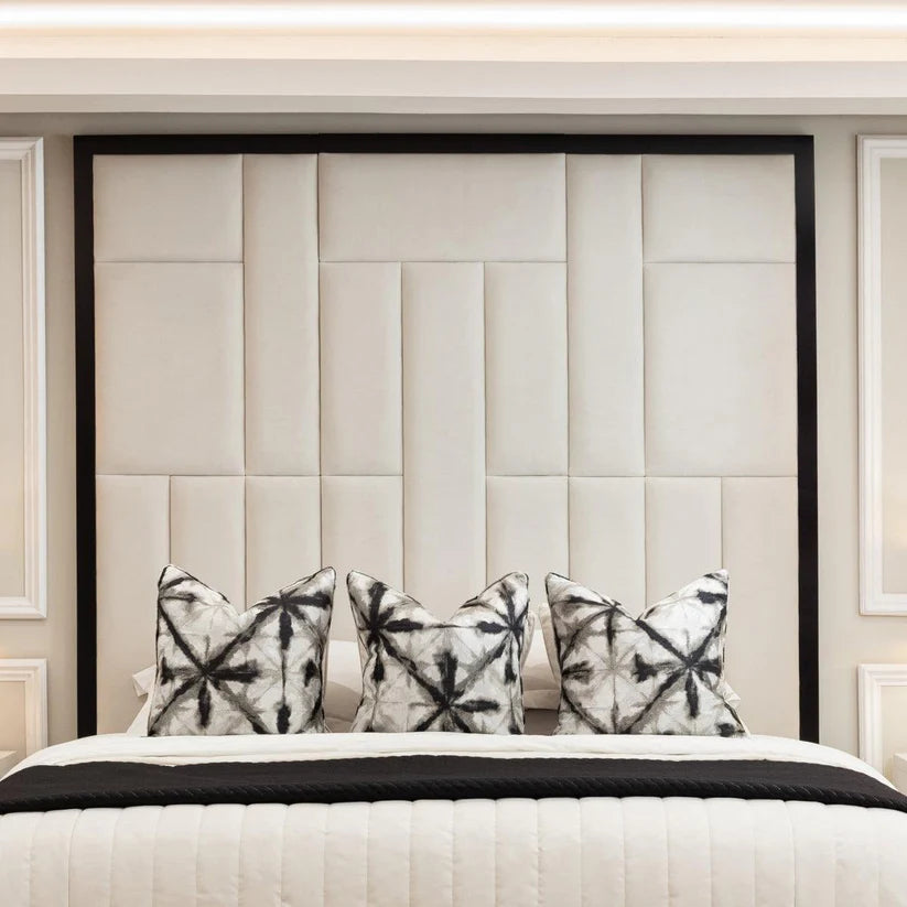 Kensington Cream Premium Wall Headboard and Bed