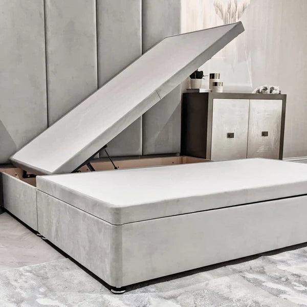 Maru Velvet Ottoman Divan Bed Base